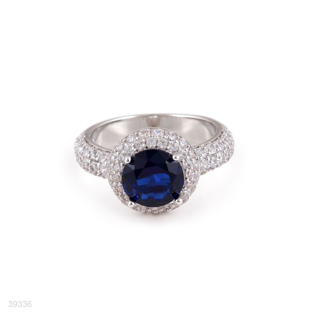 ring zircon solit pave bezel lux-silver-blue