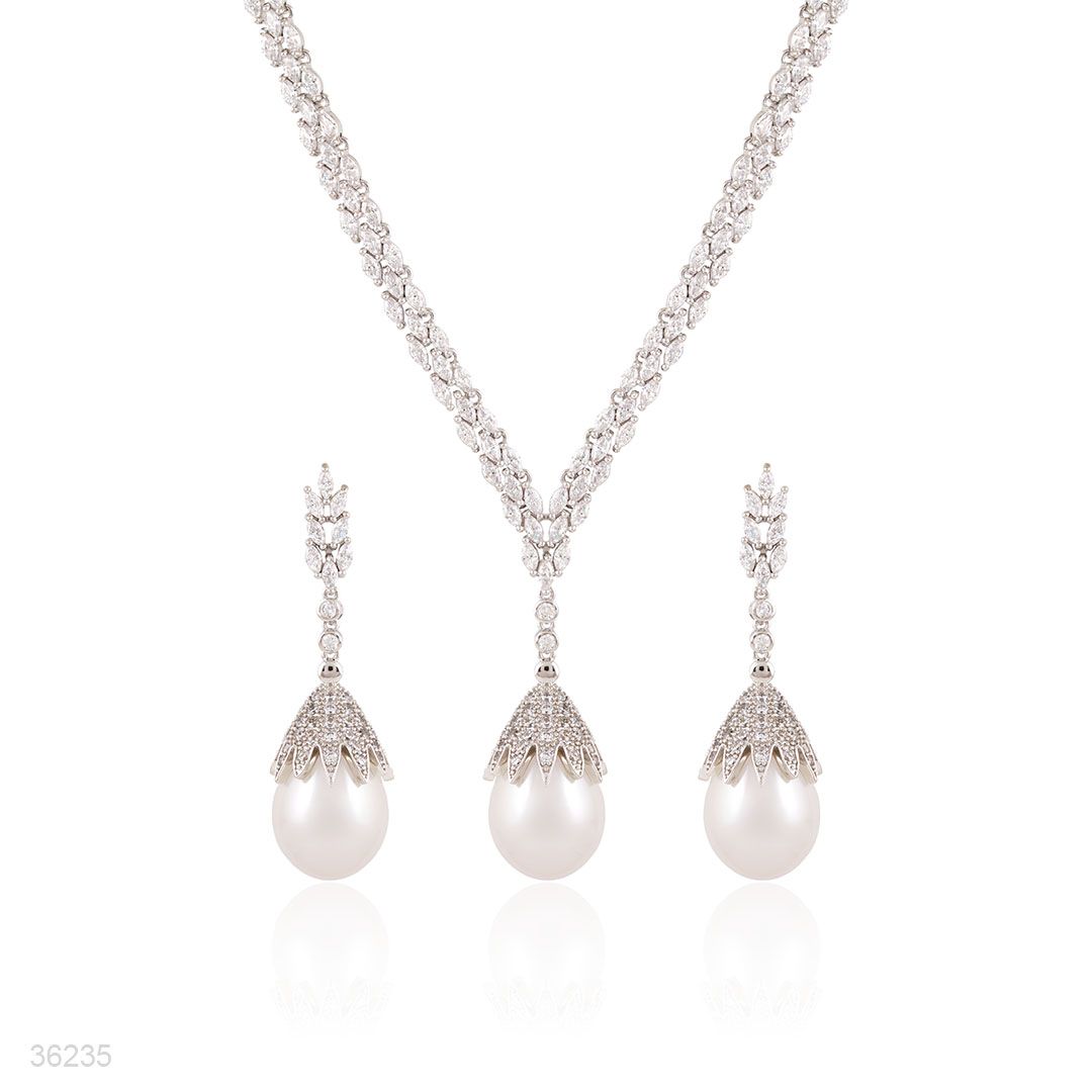 silver pearl elegance set