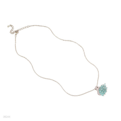 graceful swan pendant silver-turquoise