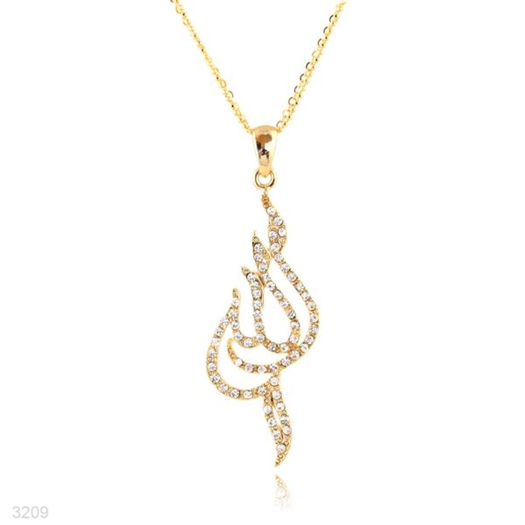 large calligraphy allah pendant