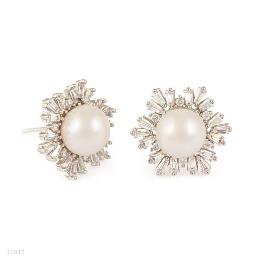 endearing pearl snowflake silver tops