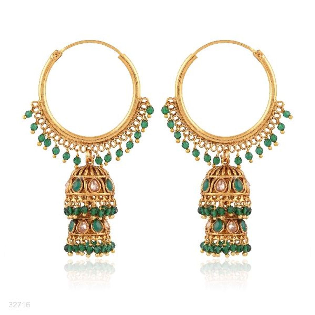 bali fancy 2prt drops med gld-green