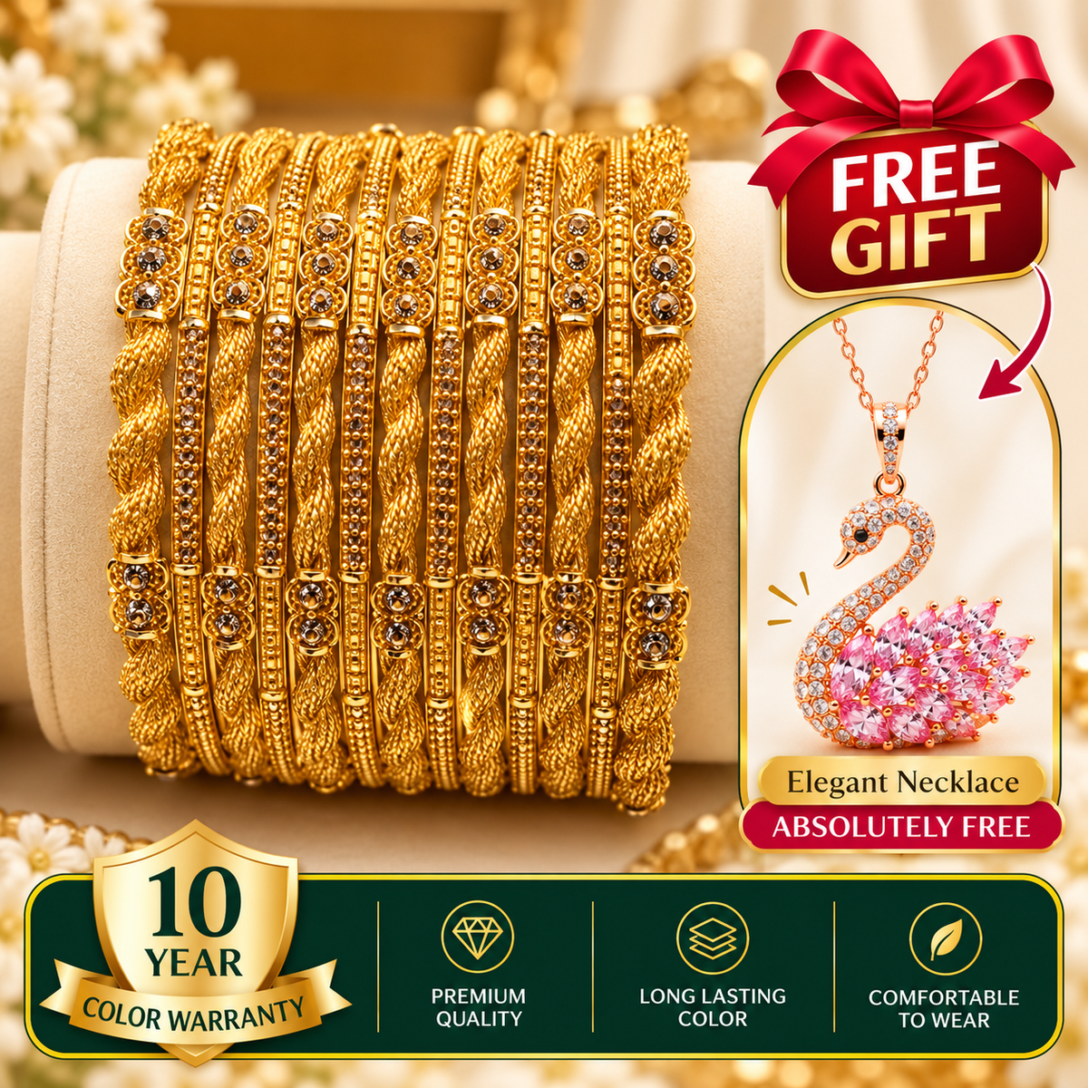 Turkish Imported Gold Plated Bangles,.....