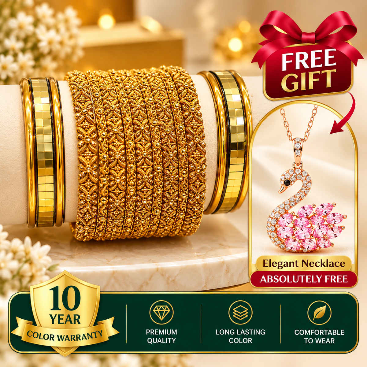 Turkish Imported Gold Plated Bangles,....