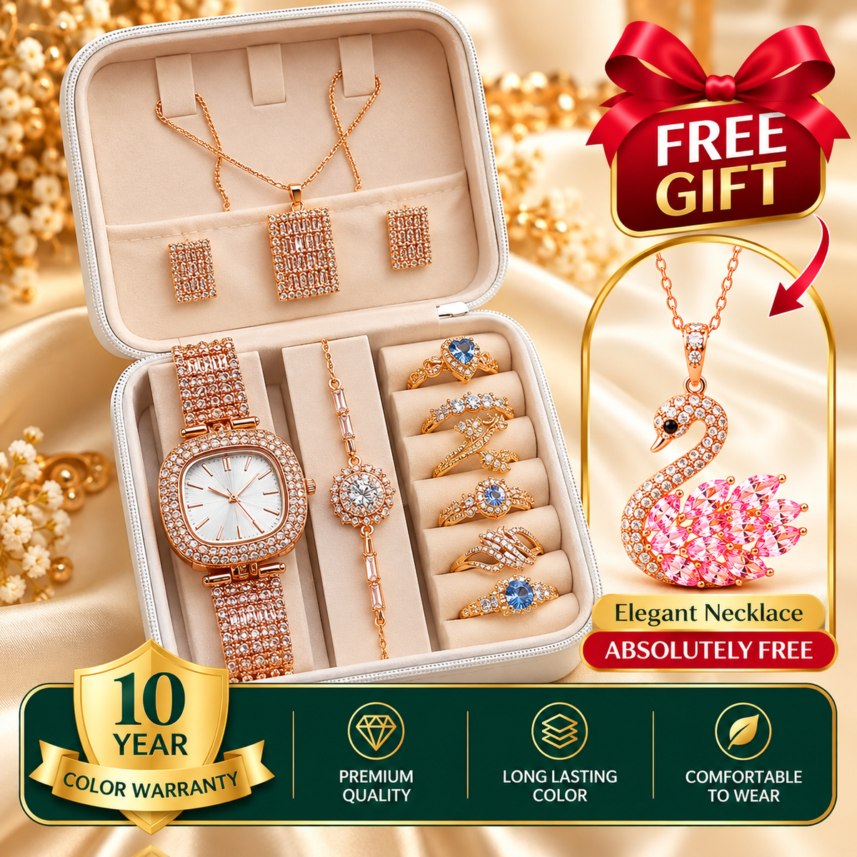 Luxury Black Stone Jewelry Box