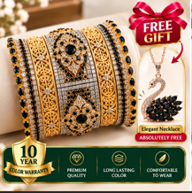 Turkish Imported Gold Plated -(5  Pieces of Bangles Set)